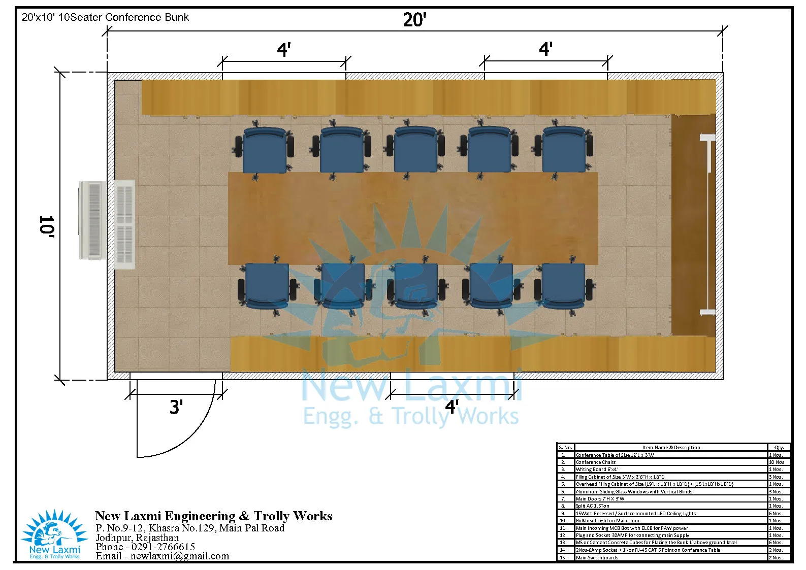 Office Cabin Layout